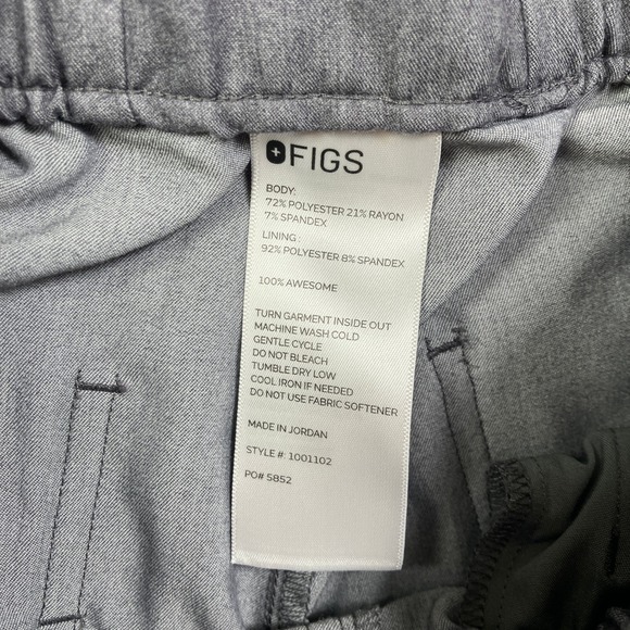 FIGS Technical Collection Scrubs Set Women XXS Top S Pants Graphite Grey Heather - Picture 12 of 15